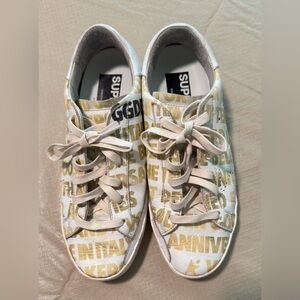 Golden Goose White & Gold Anniversary Edition SuperStar Size 38